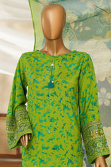 Majestic By HZ Stitched 3 Piece Emb Silk Suit-RRE-111-Green