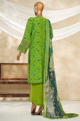 Majestic By HZ Stitched 3 Piece Emb Silk Collection'2025-RRE-111-Green
