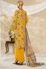 Majestic By HZ Stitched 3 Piece Emb Silk Collection'2025-RRE-112-Yellow
