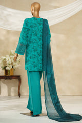 Majestic By HZ Stitched 3 Piece Emb Silk Collection'2025-RRE-114-Sea Green
