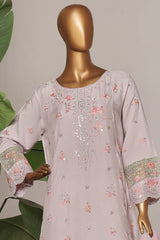 Bin Saeed Stitched 3 Piece Luxury Suit-RTCS-2307-Light Grey