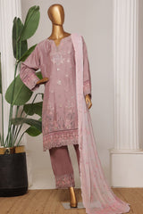 Bin Saeed Stitched 3 Piece Luxury Suit-RTCS-2309-Grey