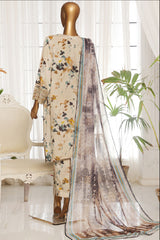 Majestic By HZ Stitched 3 Piece Festive Emb Silk Suit-RTE-010