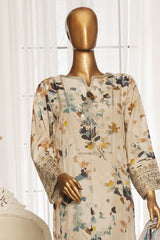 Majestic By HZ Stitched 3 Piece Festive Emb Silk Suit-RTE-010