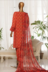 Majestic By HZ Stitched 3 Piece Festive Emb Silk Suit-RTE-011