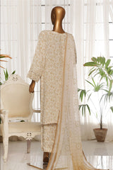 Majestic By HZ Stitched 3 Piece Festive Emb Silk Suit-RTE-012