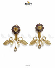 Laurel Earrings Red - Zeesy Jewellery