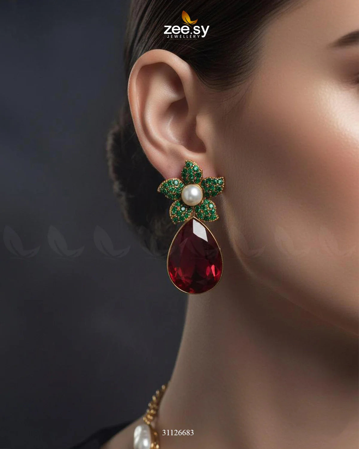 Oceanic Baroque Teardrop Necklace Set - Zeesy Jewellery