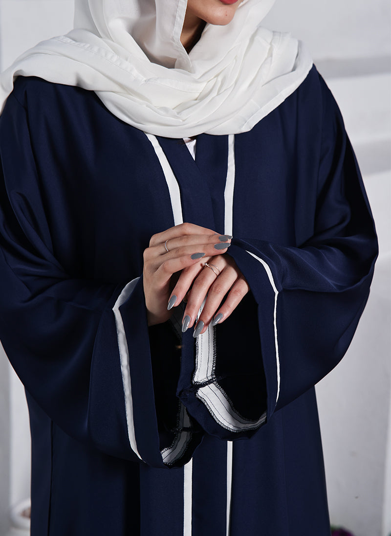 Hijab Ul Hareem Nida Front Open Abaya Sapphire 0116-PR-714