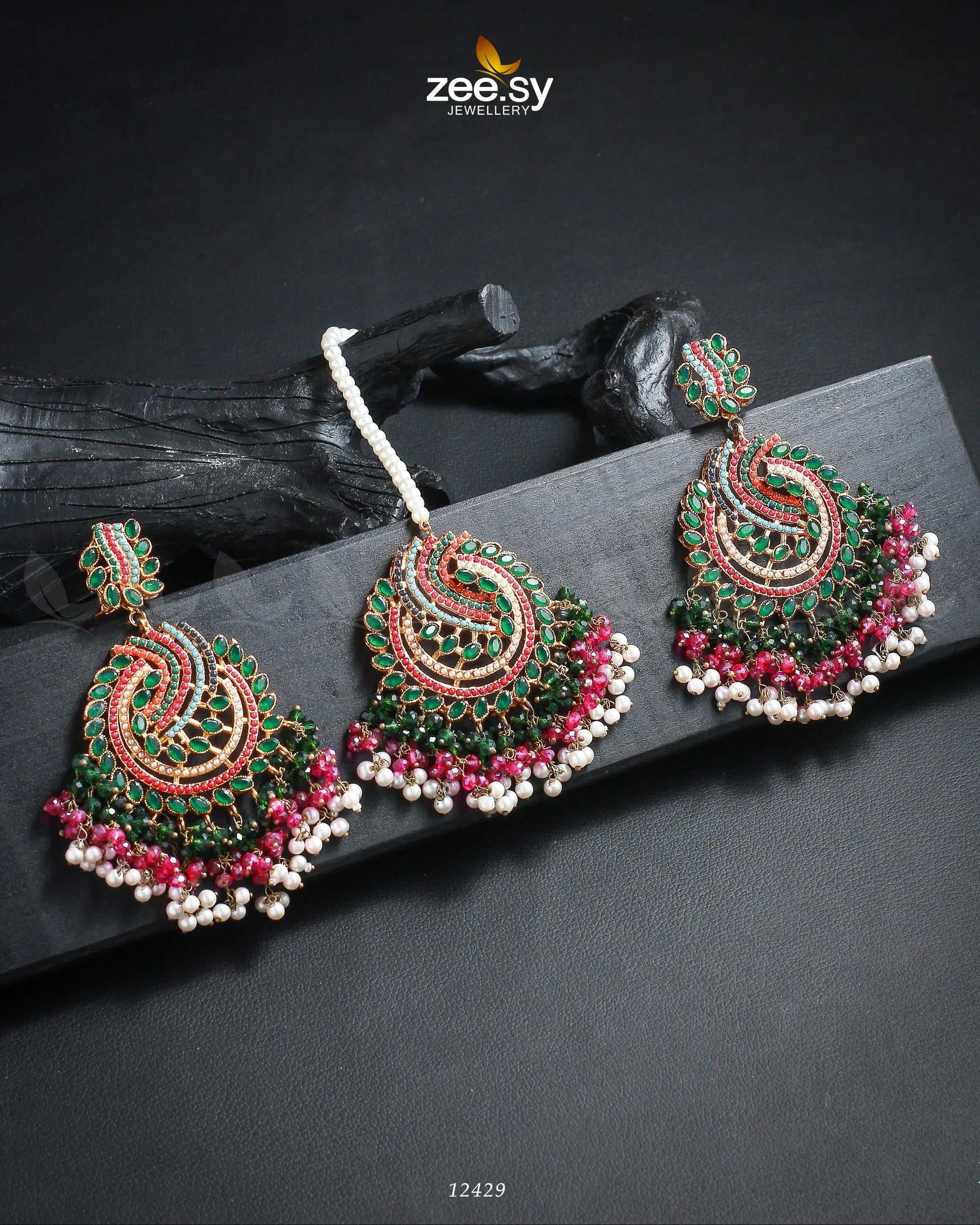 Radiance Earrings Green - Zeesy Jewellery