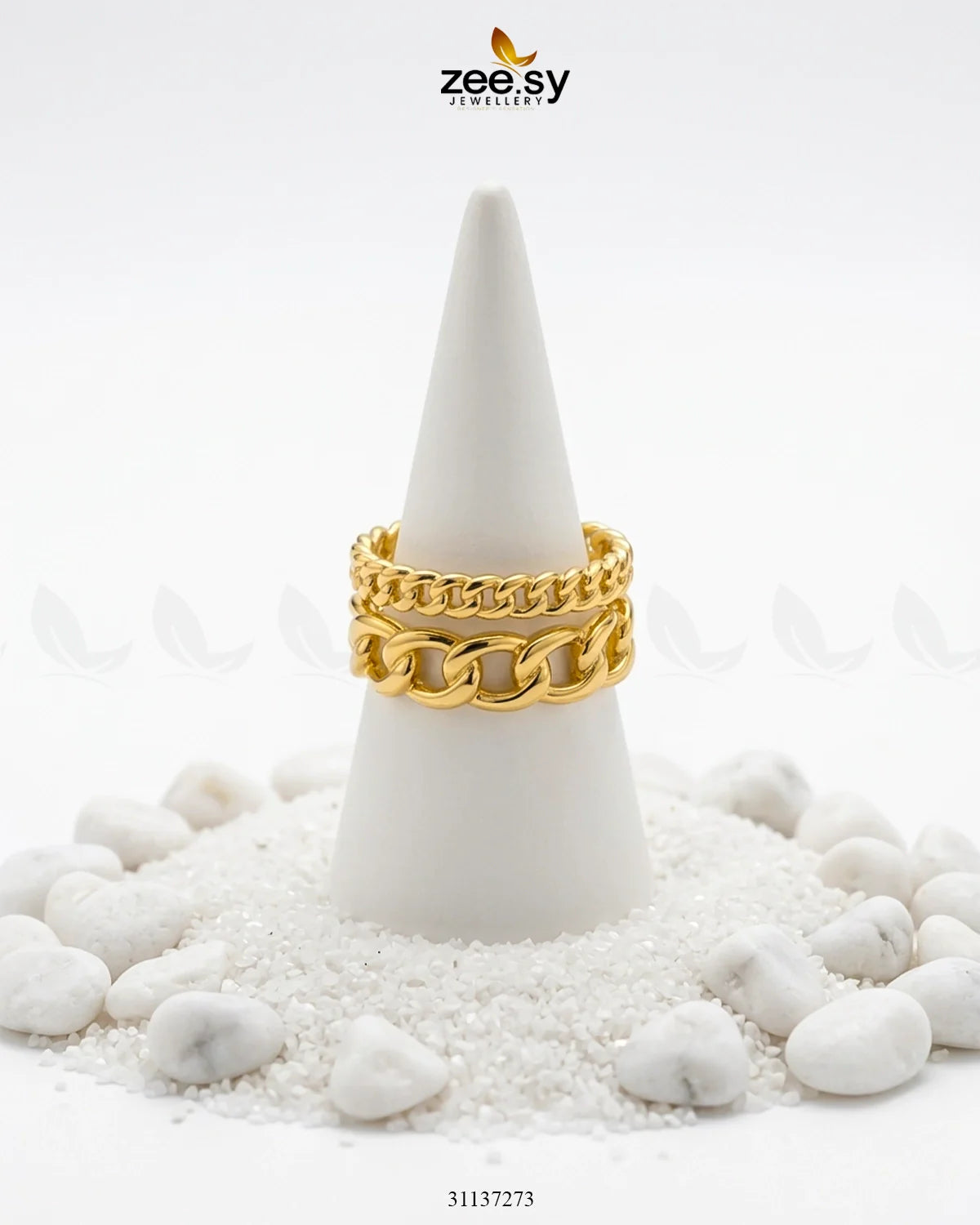 Radiant Morning Dew Gilded Ring