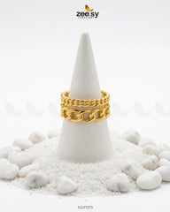 Radiant Morning Dew Gilded Ring