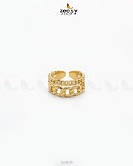 Radiant Morning Dew Gilded Ring