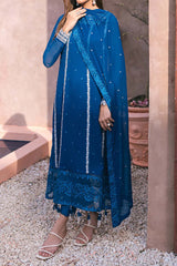 Azure Ensembles 3 Piece Unstitched Festive Formals Suit-AS-116-Radiant Sky