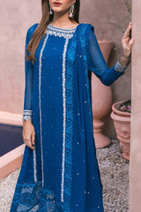 Azure Ensembles 3 Piece Unstitched Festive Formals Suit-AS-116-Radiant Sky