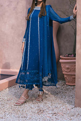 Azure Ensembles 3 Piece Unstitched Festive Formals Suit-AS-116-Radiant Sky