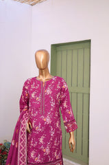 Mummy & Me By Suntex Stitched 3 Piece Emb Chikankari Lawn Suit-OS-2638