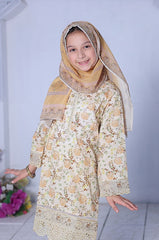 Mummy & Me By Suntex Stitched 3 Piece Kids Emb Chikankari Lawn Suit-SH-2639