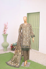 Mummy & Me By Suntex Stitched 3 Piece Emb Chikankari Lawn Suit-OS-2636