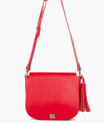 RTW Creation - Red foldover saddle bag