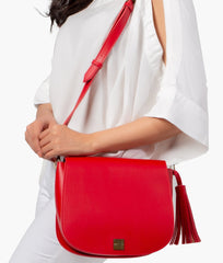 RTW Creation - Red foldover saddle bag