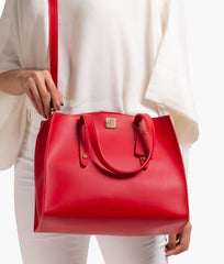 RTW Creation - Red multi compartment satchel bag
