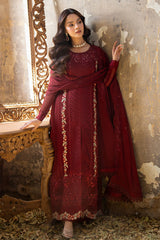 Azure Ensembles Unstitched 3 Piece Festive Formals Collection-I-01317-Red Mist