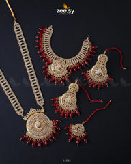 Sofia's Bridal Set Golden Red - Zeesy Jewellery
