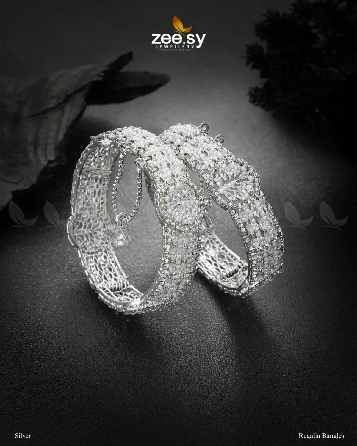 Regalia Bangles Silver - Zeesy Jewellery