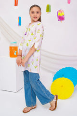 Ochre Clothing Stitched 1 Piece Digital Printed Cotton Lawn Kids Kurta-OCH-CLDPK-10