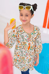 Ochre Clothing Stitched 1 Piece Digital Printed Cotton Lawn Kids Kurta-OCH-CLDPK-11
