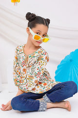 Ochre Clothing Stitched 1 Piece Digital Printed Cotton Lawn Kids Kurta-OCH-CLDPK-11