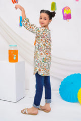 Ochre Clothing Stitched 1 Piece Digital Printed Cotton Lawn Kids Kurta-OCH-CLDPK-11