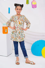 Ochre Clothing Stitched 1 Piece Digital Printed Cotton Lawn Kids Kurta-OCH-CLDPK-11