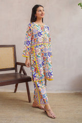 Ochre Clothing Girls Co-ords Swiss Lawn Digital Printed 2 Pc Suit
