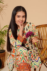 Ochre Clothing Girls Co-ords Swiss Lawn Digital Printed 2 Pc Suit