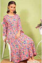 Ochre Clothing Georgette Printed Dress