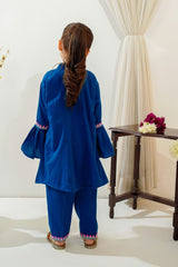 Ochre Clothing Girls Full Suits Cotton Embroidered 2 Pc Suit