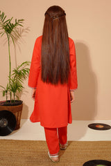 Ochre Clothing Girls Co-ords Cotton Embroidered 2 Pc Suit