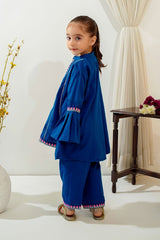 Ochre Clothing Girls Full Suits Cotton Embroidered 2 Pc Suit