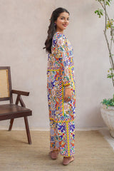 Ochre Clothing Girls Co-ords Swiss Lawn Digital Printed 2 Pc Suit