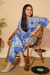 Ochre Clothing Girls Co-ords Swiss Lawn Digital Printed 2 Pc Suit