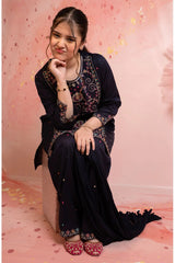 Best Cotton Embroidered 3 Pc Suit - Wear Ochre -
