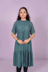 Ochre Clothing Stitched 1 Piece Western Kids Dress-OCH-CBDO-1