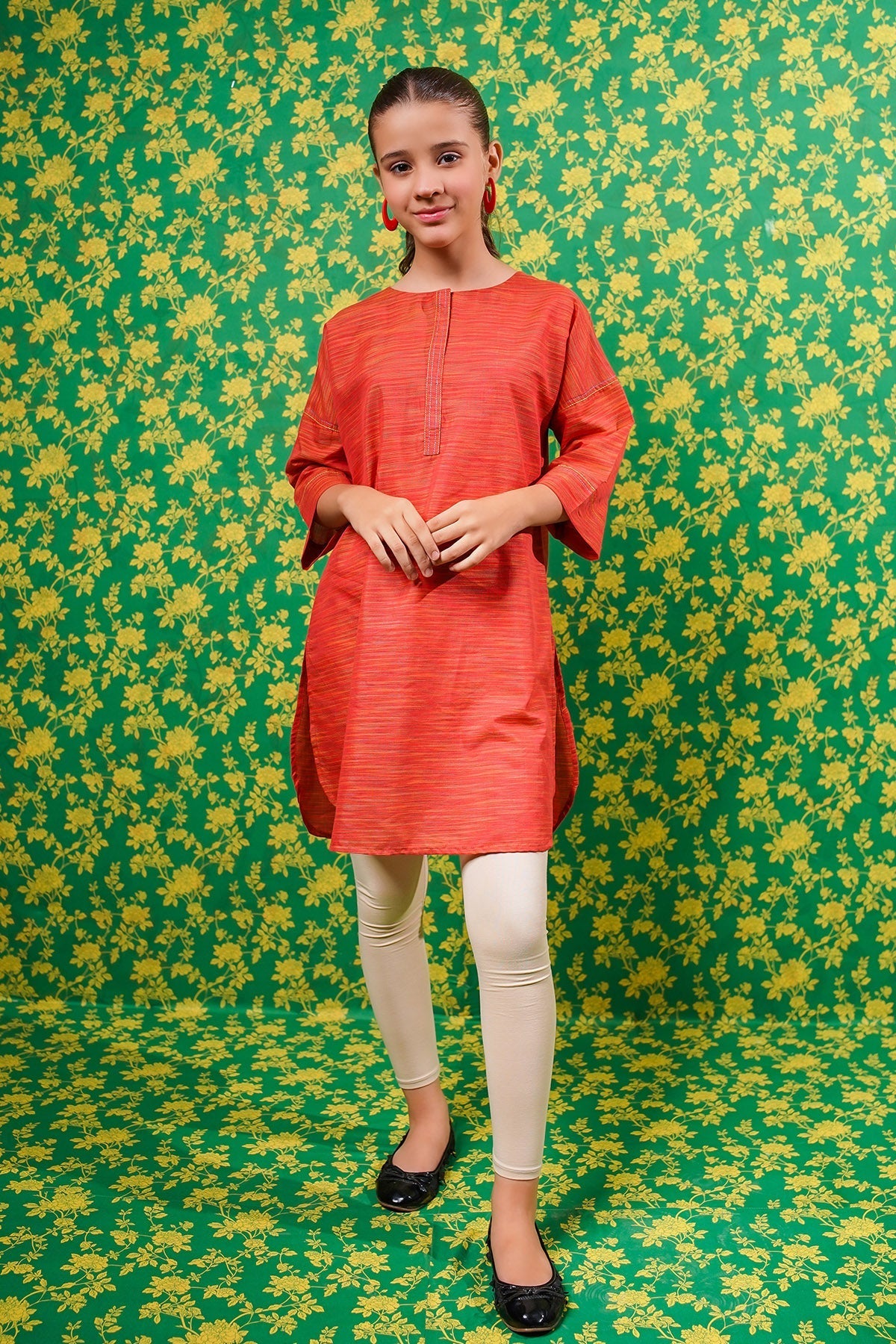 Multi Yarn Jacquard Kurta - Wear Ochre