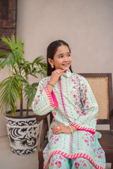 Ochre Clothing Girls Co-ords Swiss Lawn Digital Printed 2 Pc Suit