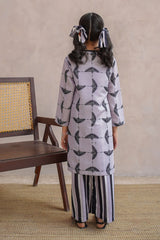 Ochre Clothing Girls Co-ords Swiss Lawn Digital Printed 2 Pc Suit