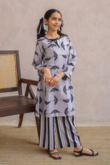 Ochre Clothing Girls Co-ords Swiss Lawn Digital Printed 2 Pc Suit