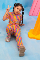 Ochre Clothing Printed Boski Linen Jumpsuit