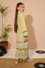 Ochre Clothing Girls Co-ords Swiss Lawn Digital Printed 2 Pc Suit